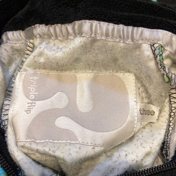 Triple Flip Black, Blue and Green Plaid Patterned Plush Zipping Hoodie - Picture 7 of 7